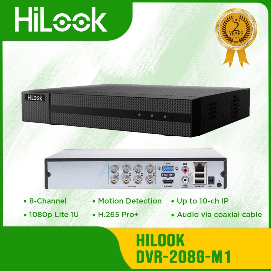 DVR HiLook by Hikvision 8CH / 8 CHANNEL 1080P DVR-208G-M1