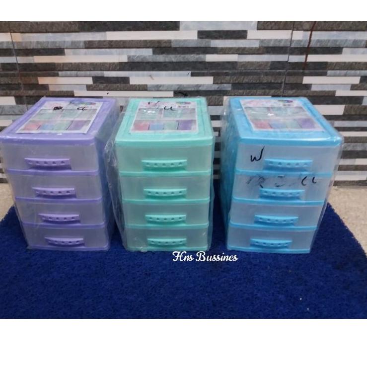 Recomended.. Kotak susun laci kecil susun 4 murah grosir berkualitas bahan plastik