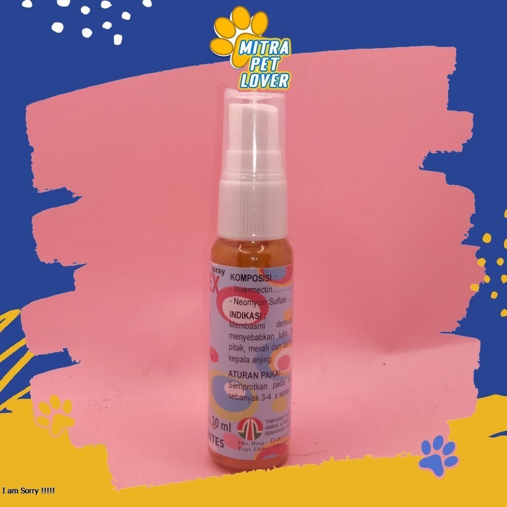 MENGOBATI MASALAH TUNGAU ANJING - DEMODEX SPRAY DOG 30ML - OBAT SEMPROT ANTI KUTU DOGGY ANTI BULU RONTOK BAHAN HERBAL - MURAH ASLI GARANSI KUALITAS ORIGINAL - PET ANIMAL HEALTHCARE &amp; VETERINARY TAMASINDO OBAT KESEHATAN &amp; VITAMIN TERNAK HEWAN MITRAPETLOVER