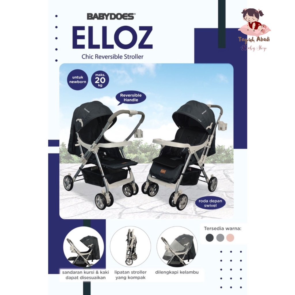 [TA] Babydoes Baby Stroller CH 324 Elloz Chic Reversible / Stroller Bayi