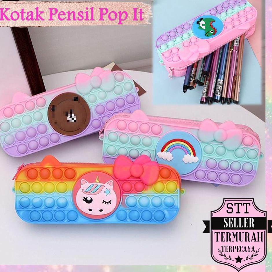 

Pasti Ada STT Kotak Pensil Pop It Rainbow Tempat Pensil Popit Karakter Macaroon Tempat Penyimpanan Alat Tulis Anak Warna Warni SH5''