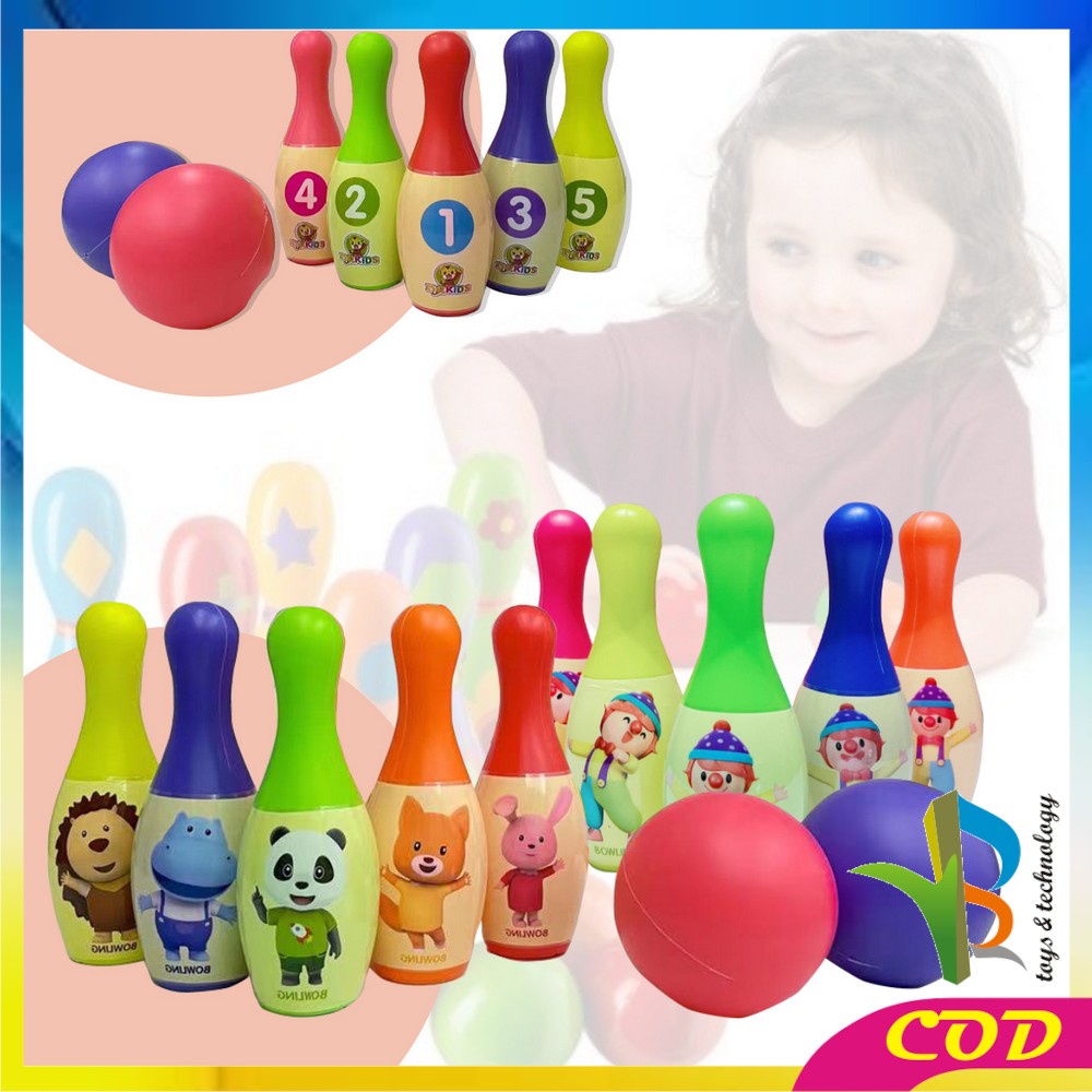 RB-M215 Mainan Bowling Anak Karakter / Mainan Olahraga Anak Bola Bowling Set / Mainan Edukasi Anak Boling Set / Sport Game