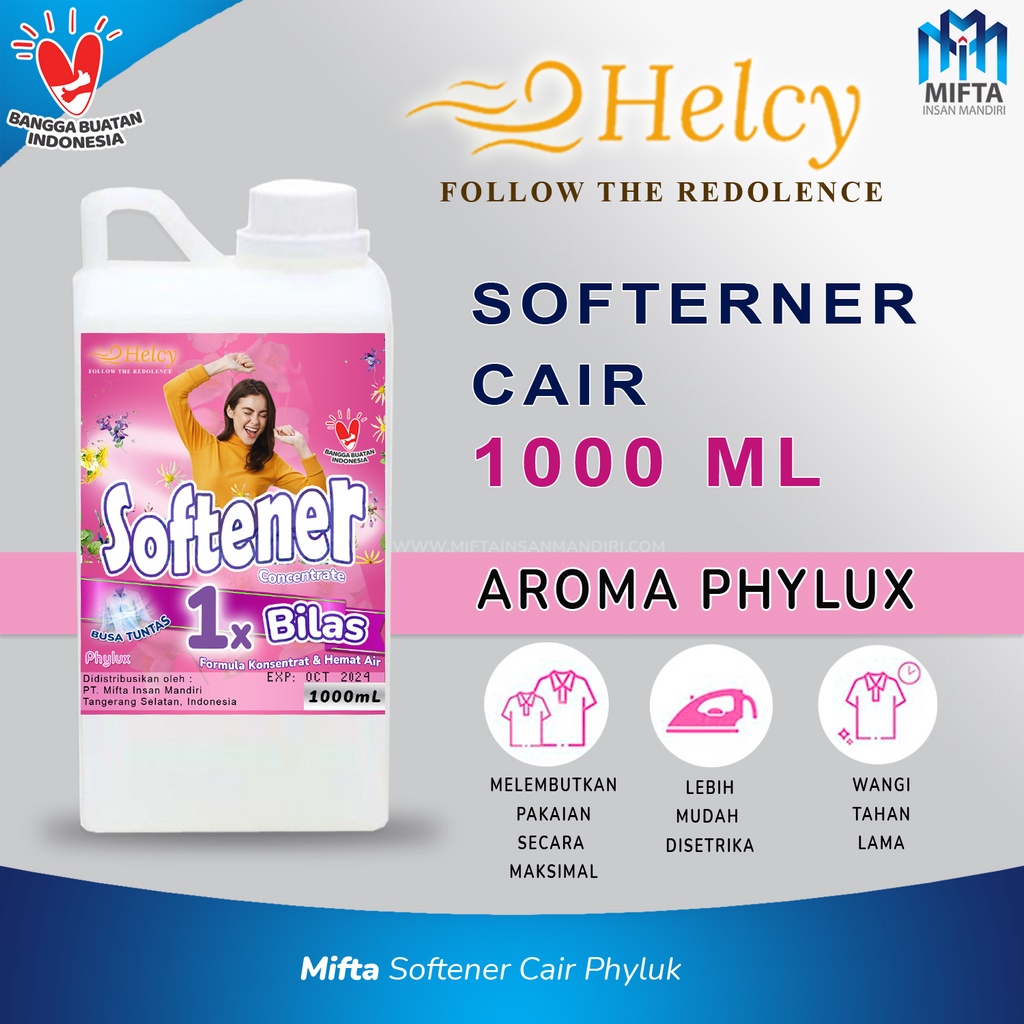 HELCY SOFTENER 2 IN 1 /  PELEMBUT DAN PEWANGI PAKAIAN EKONOMIS