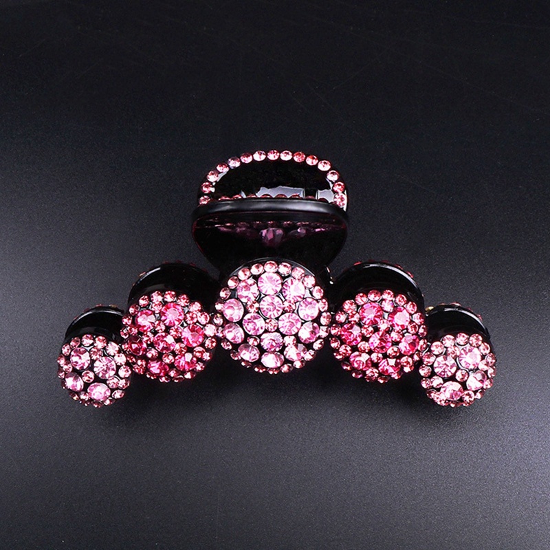 Berlian Imitasi Mengkilap Klip Rambut Wanita Fashion Berlian Imitasi Hiasan Kepala Kepiting Jepit Rambut Gadis Jepit Ponytail Holder Aksesoris Rambut