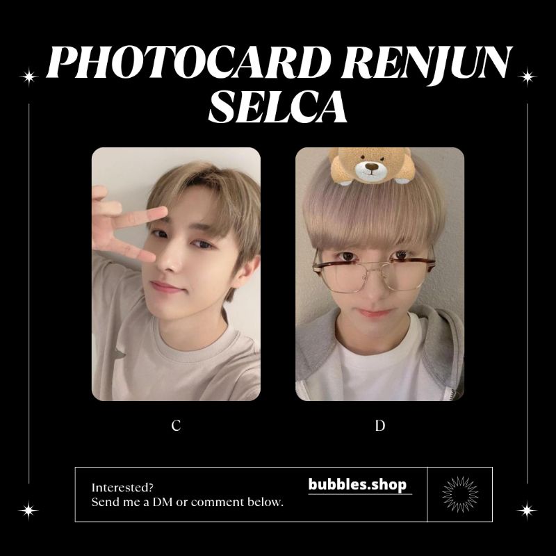 PHOTOCARD UNOFFICIAL RENJUN NCT SELCA