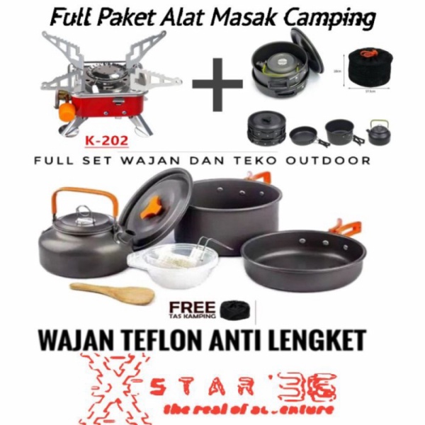 

Dan Plus Alat Cooking Teko Camp - Masak DS-308 K202 Promo Set Kompor Ceret Paket DS308 / Murah