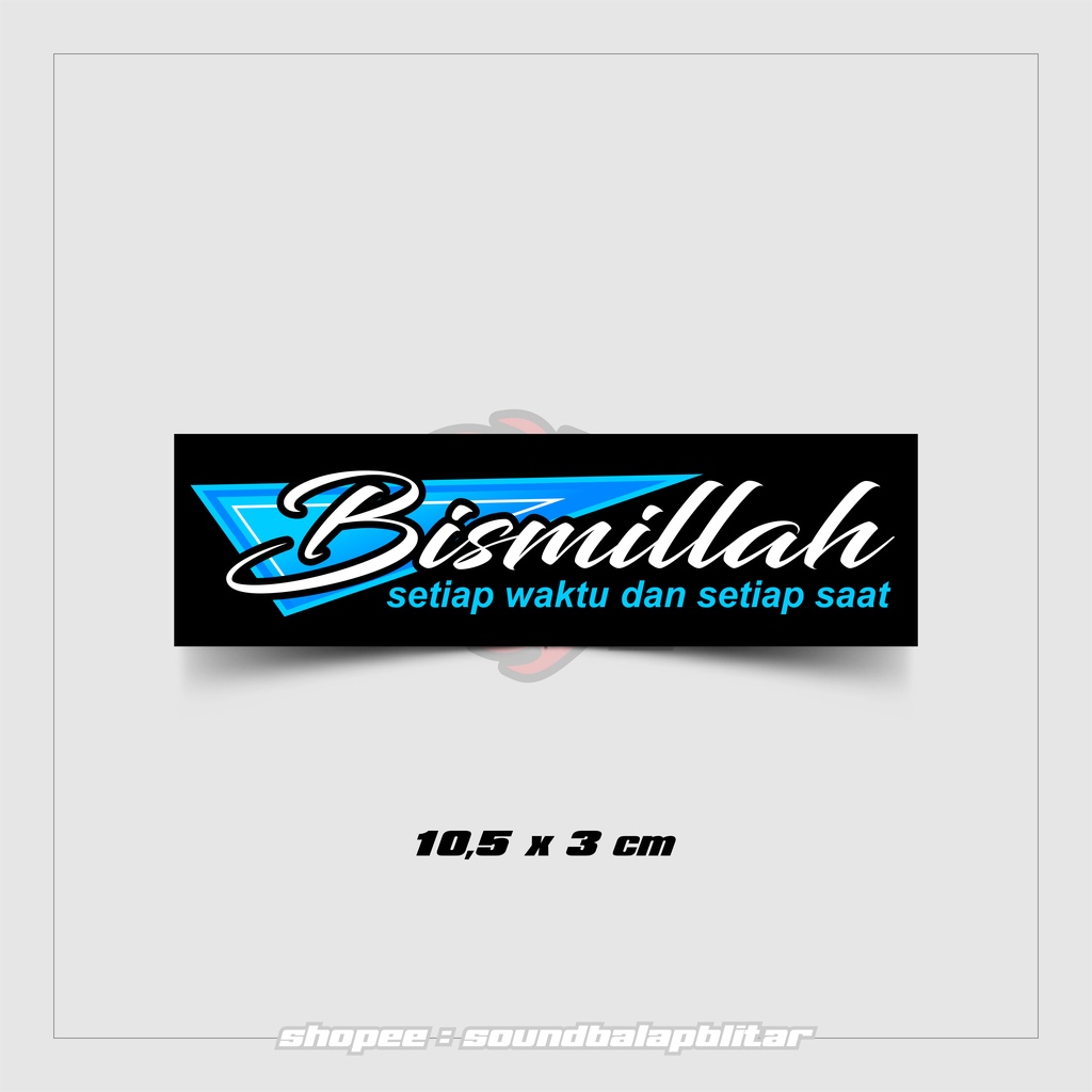 Stiker Vynil Anti Air BIsmillah Biru Bijian