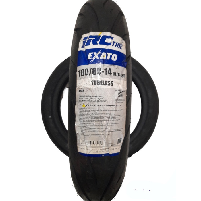 Ban motor bebek tubeless IRC Exato 100 80 14 NR88 Untuk Vario, Lexy dl