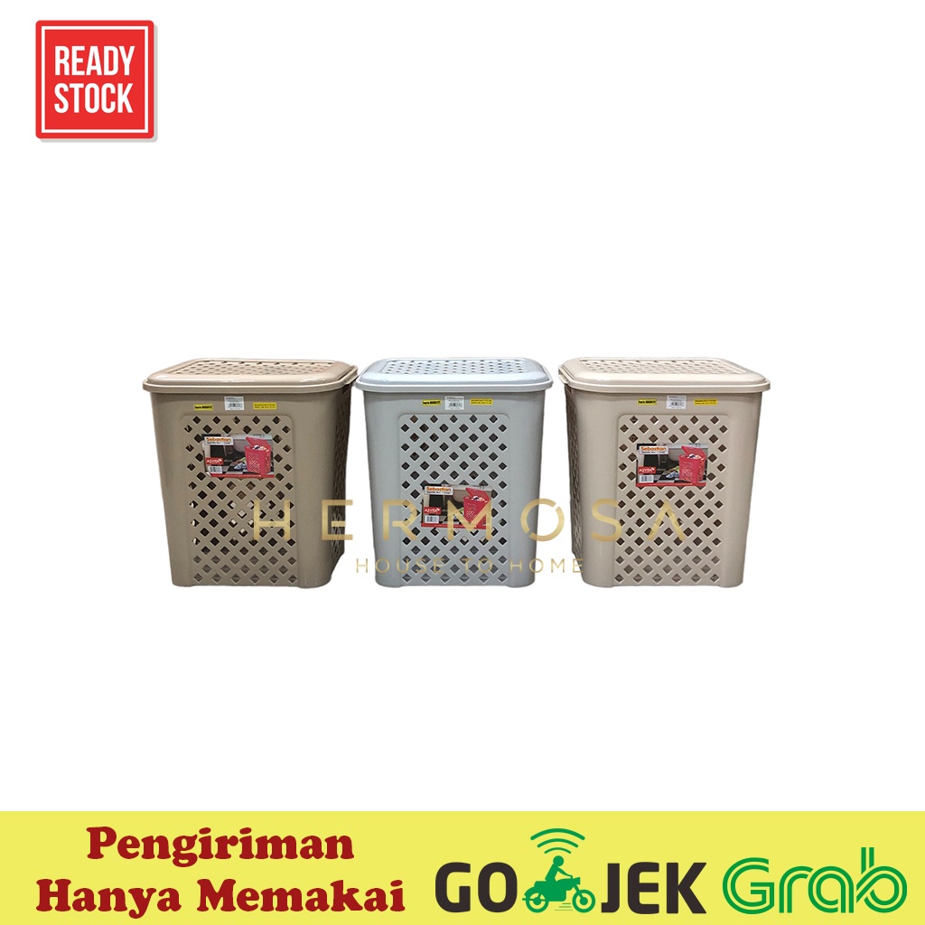 Keranjang Baju Plastik ukuran Besar tempat pakaian Laundry kotor dan bersih Venetta