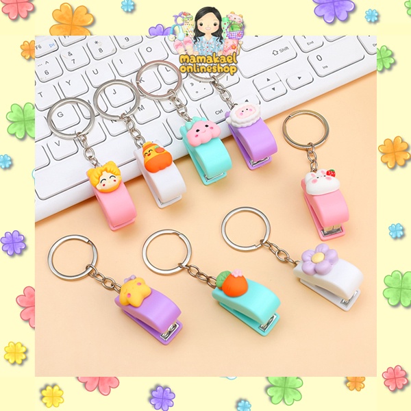 

Gantungan mini stapler cartoon lucu cute staples kecil MK1366