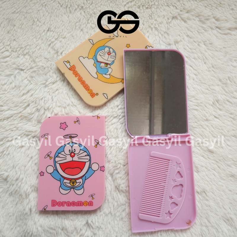 GASYIL Cermin lipat  doraemon / kaca lipat isi sisir