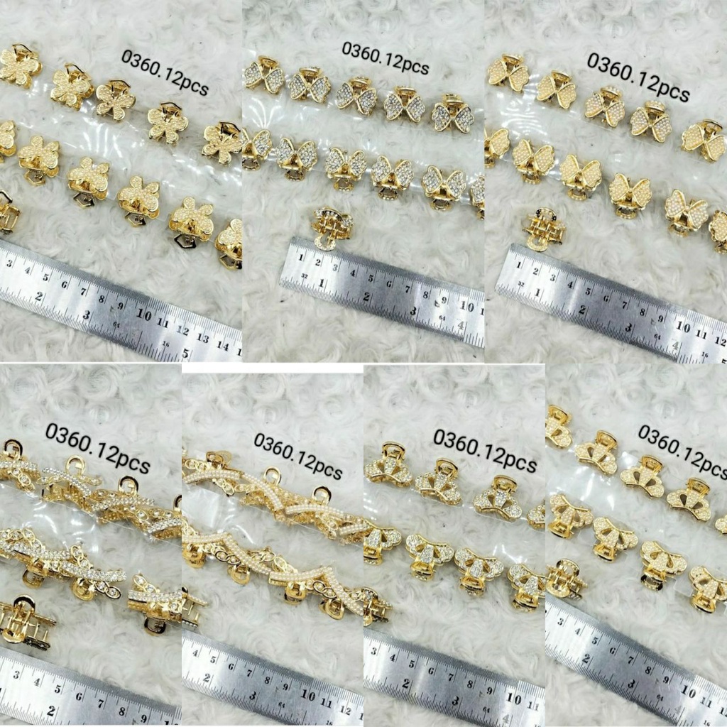 [ISI 12PCS ] JEPIT PONI UK.2CM BESI IMPORT