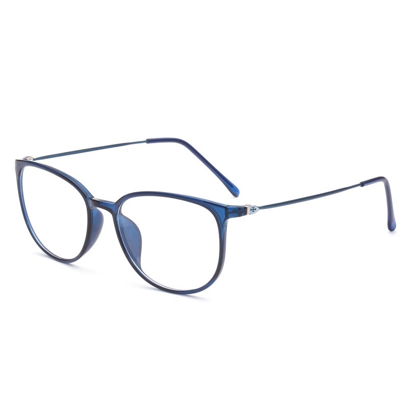 (YUZHU) Vintage Fashion Bingkai Persegi Panjang Anti Cahaya Biru Kacamata Lady TR90 Red Frame Eyeglasses Wanita