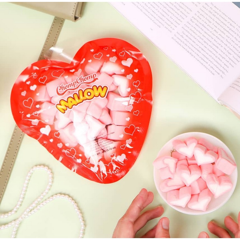 

Chomp Chomp Heart Vanilla Matcha Marshmallow 60gr - ChompChomp Mallow