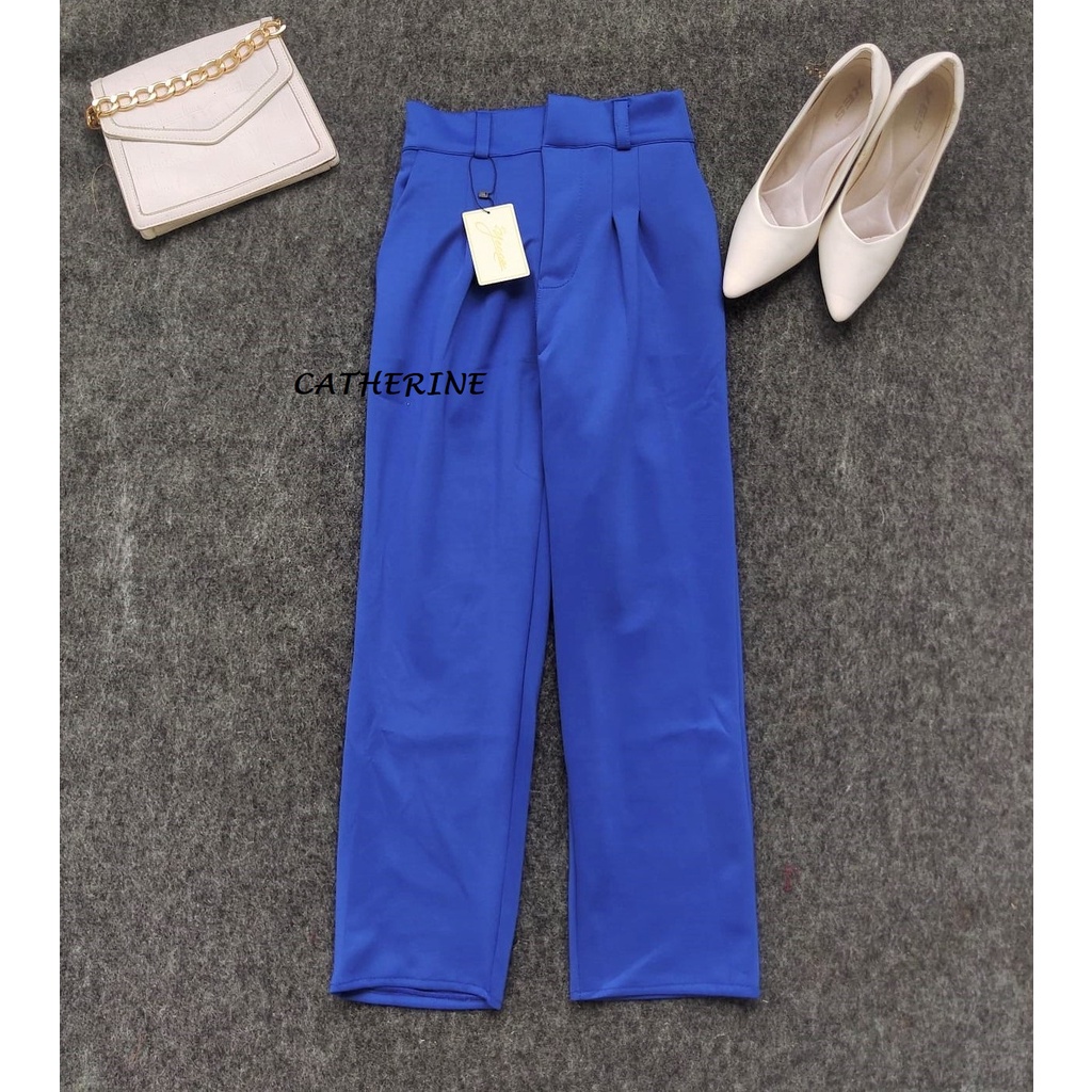 BAGGY PANTS SCUBA/PANTS BUTTON /FASHION WANITA/6827