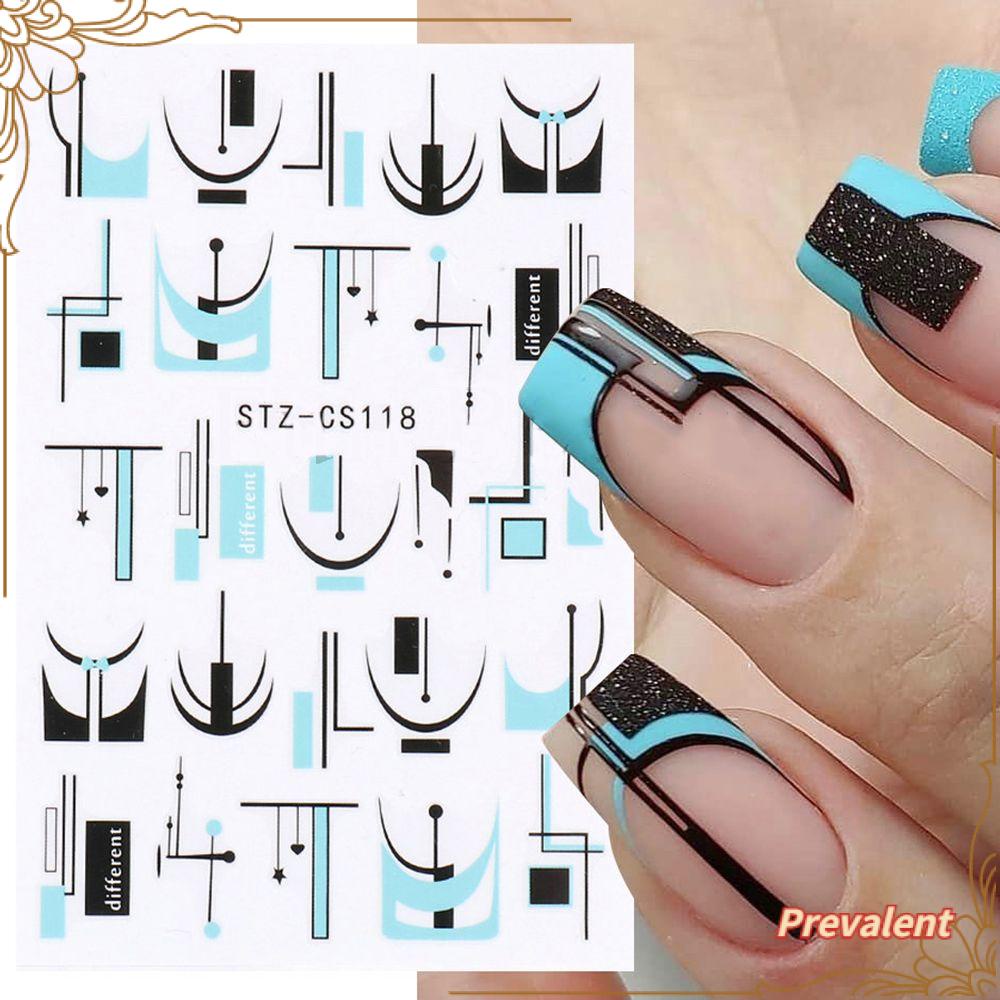 Preva Stiker Nail Art Desain Garis Dekorasi Kuku Smile French