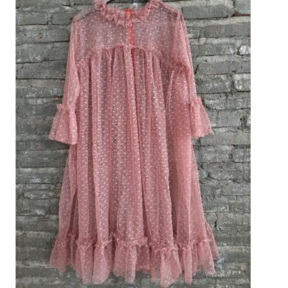 Murah Banget Outer Tile Dotty // Cardigan Tile Polka // Outer Brukat Dotty // Cardigan Tunik Tile Do