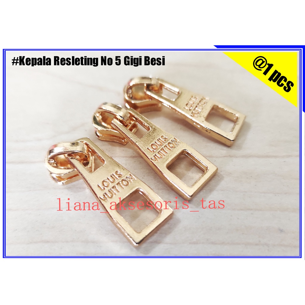 -Kepala Sleting - Kepala Resleting Tas no 5 Impor (@1 pcs) untuk daun resleting tas selempang, tas r