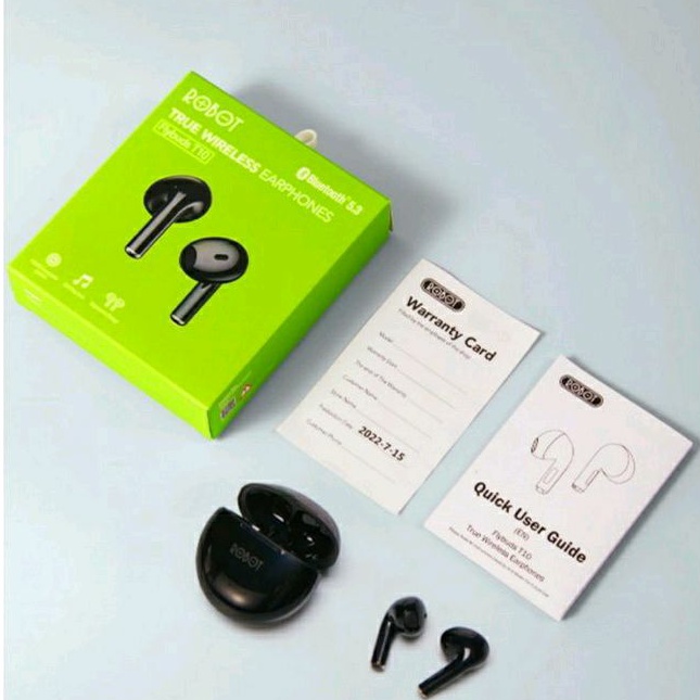 ROBOT Flybuds T10 Earbuds Earphone True Wireless Headset Bluetooth Semi in Ear TWS AIRBUDS Robot