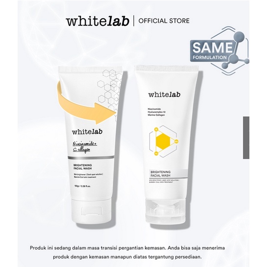 whitelab facial wash brightening 100g