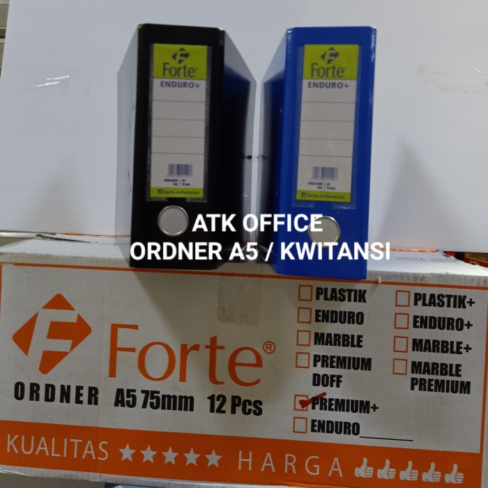 

TERBAIK Ordner A5 kwitansi Glosy /Forte Odner kwitansi A5 (12Pcs) Hitam & Biru Code 5295