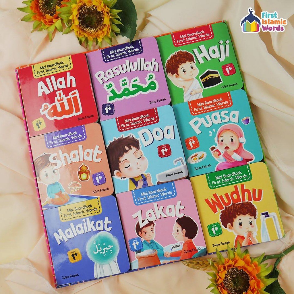 First Islamic Words Mini Board Book Ziyad - 9 buku