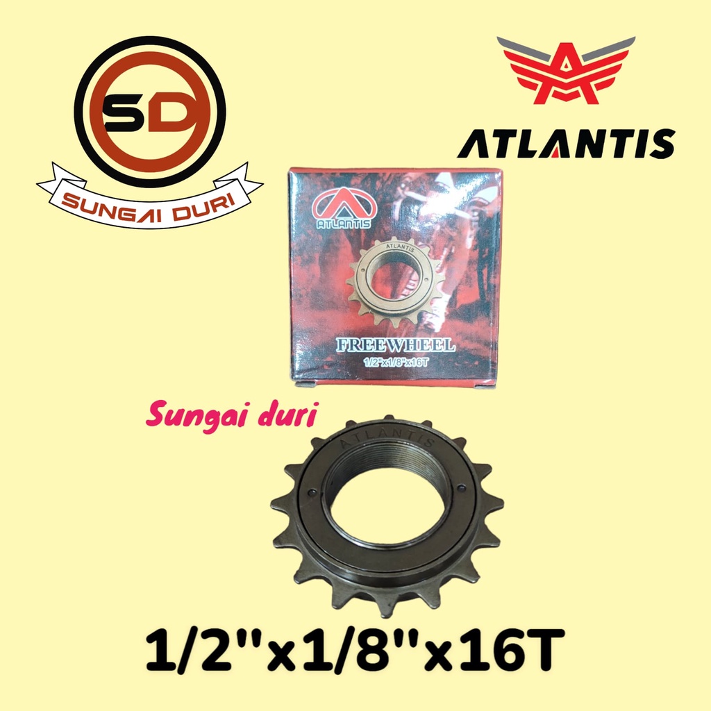 gir belakang sepeda anak 12 16 18 20 24 26 freewheel atlantis 16t