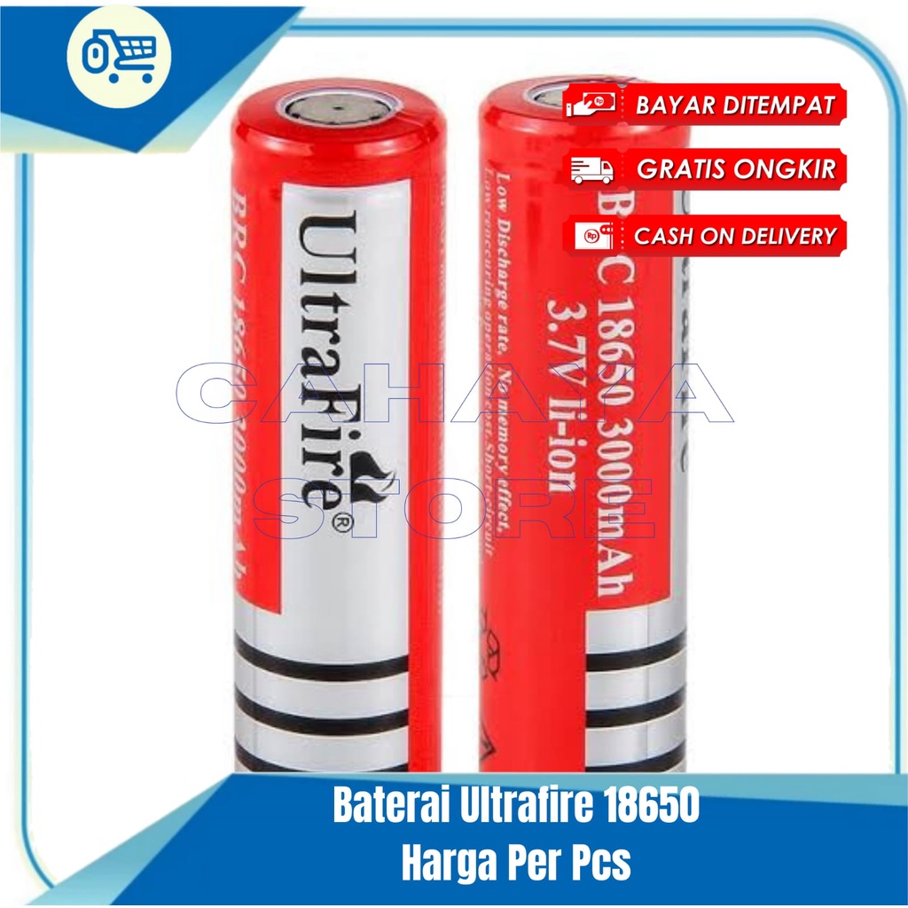 Baterai ULTRAFIRE / Batrei Charge / Batre 18650