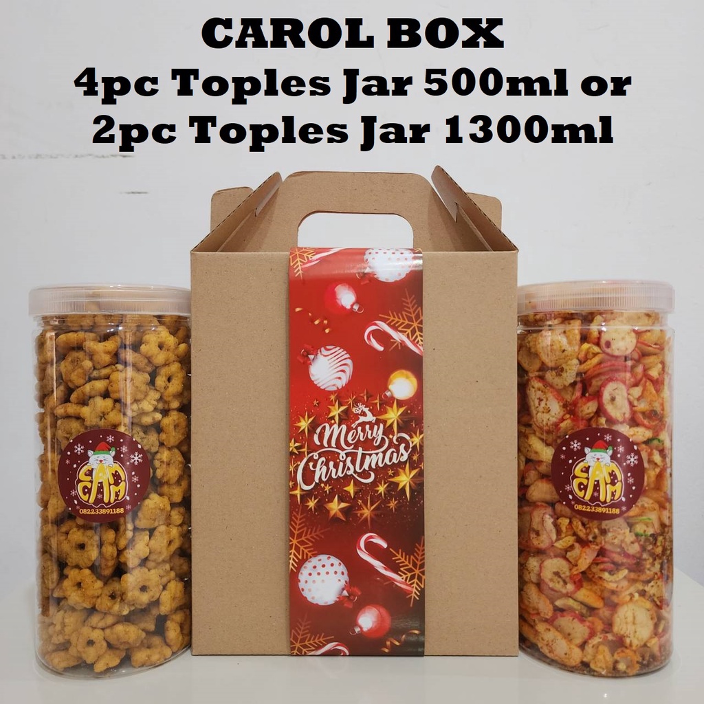 

CAROL BOX Christmas Hampers/ Parsel Natal/Xmas mix 2toples Jar GOL A