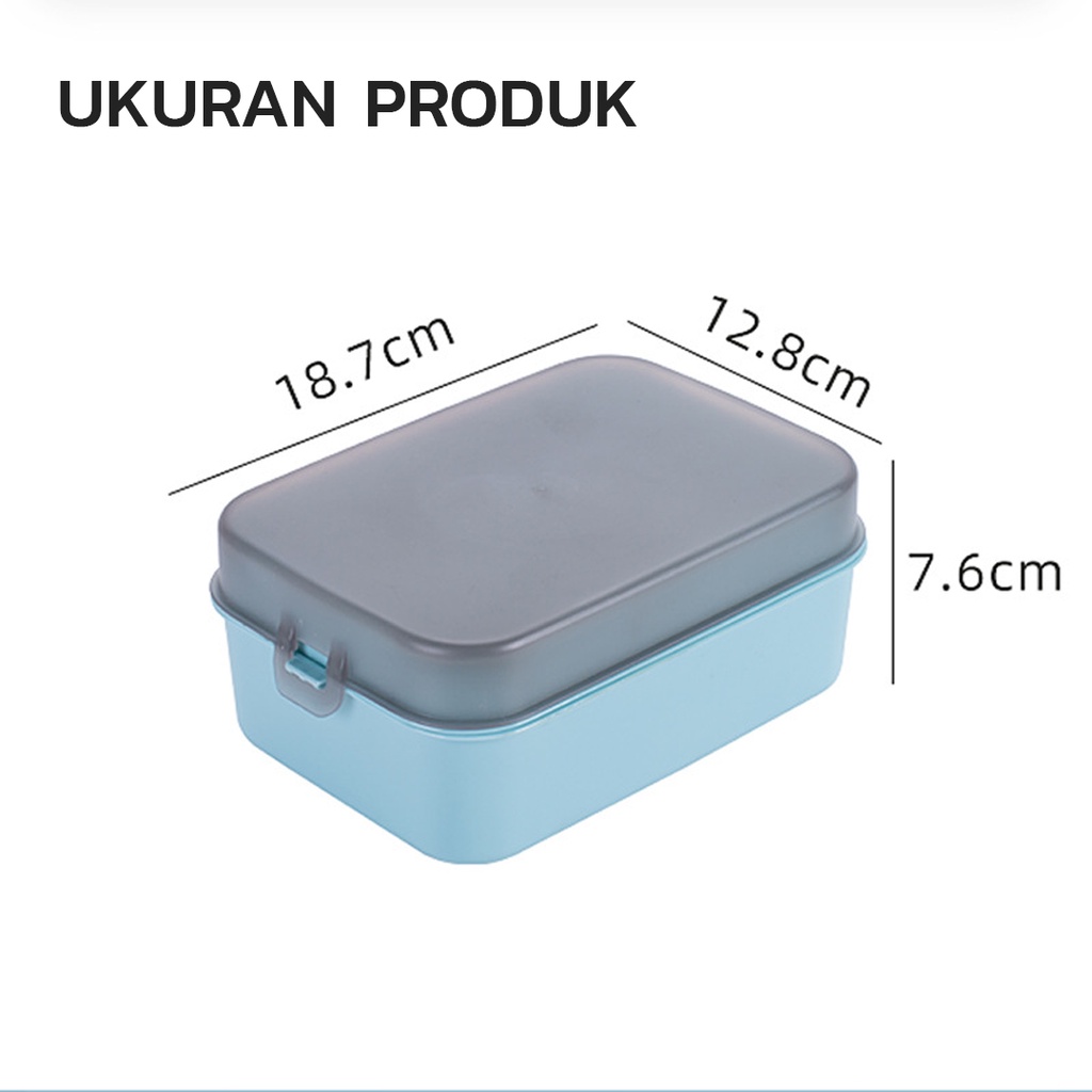 Lunch box Kotak Bekal Tingkat Sekat Multifungsi Microwavable | 2 Warna Lunch Box