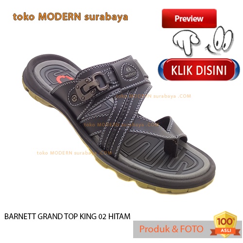 BARNETT GRAND TOP KING 02 HITAM sandal pria casual sandal jepit