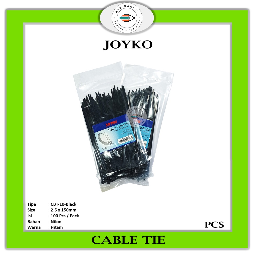 

JOYKO - Nylon Cable Tie CBT - 10 Hitam - PACK