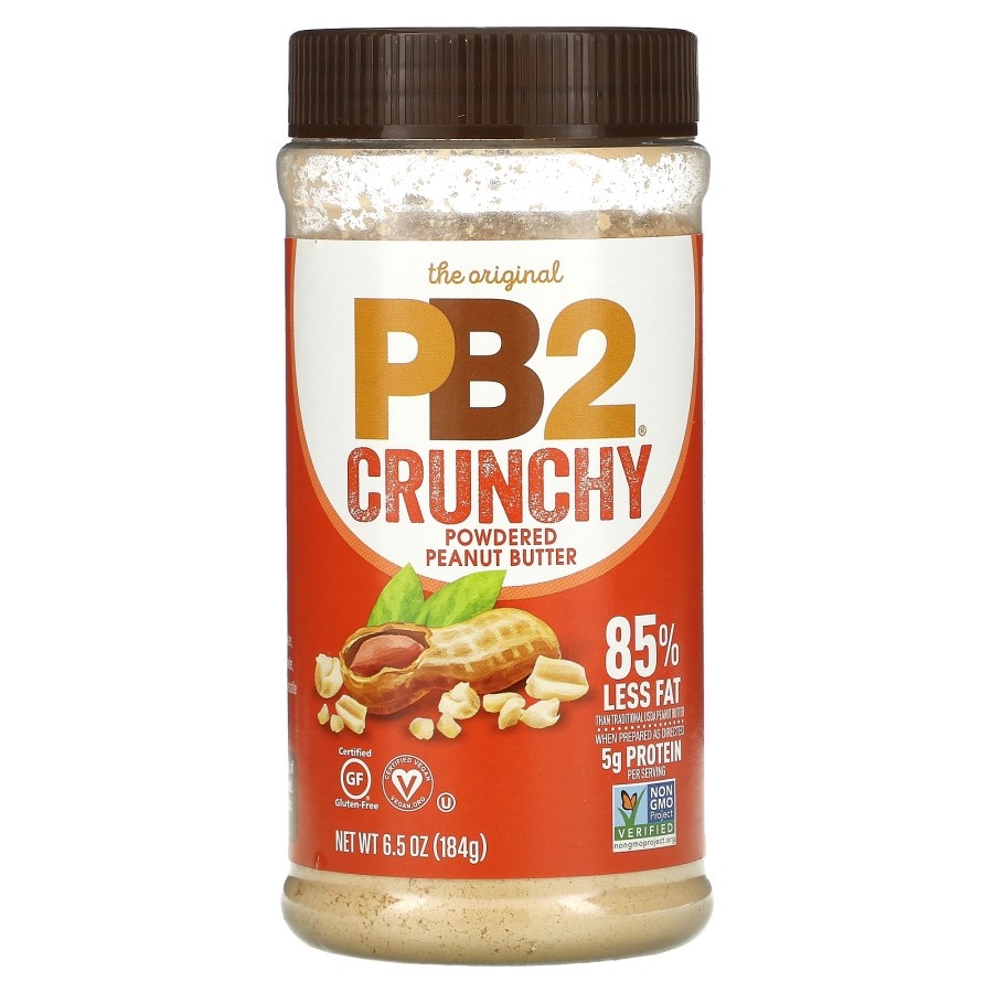 PB2 Crunchy Powdered Peanut Butter 85% Less Fat Non GMO 184 Gram