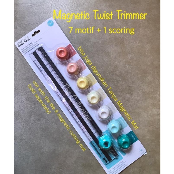 

Terlaris CR102 7 motif+1 scoring Potong Kertas Twist Trimmer 709596 Craft Ruler Termurah