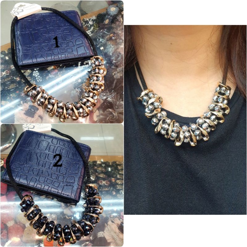 Kalung Premium quality Fashion Import Kristal kalung etnik Fashion Tidak karatan 884