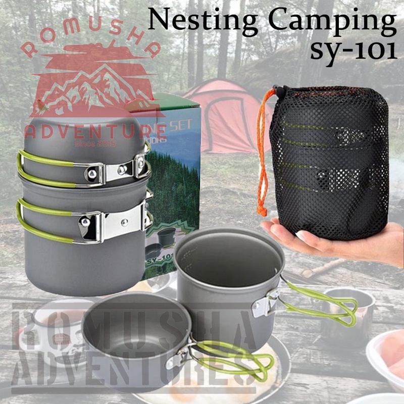 Cooking Set Alat Masak Camping Nesting Ultralight SY 101 Ultralight Alat Masak Outdoor