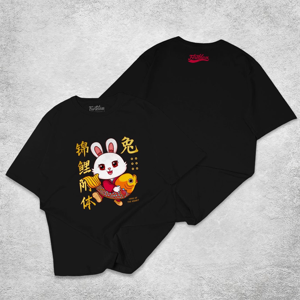 KAOS RABBIT KOI KAOS PRIA SABLON KAOS DISTRO COWOK KAOS MOTIF KAOS IMLEK