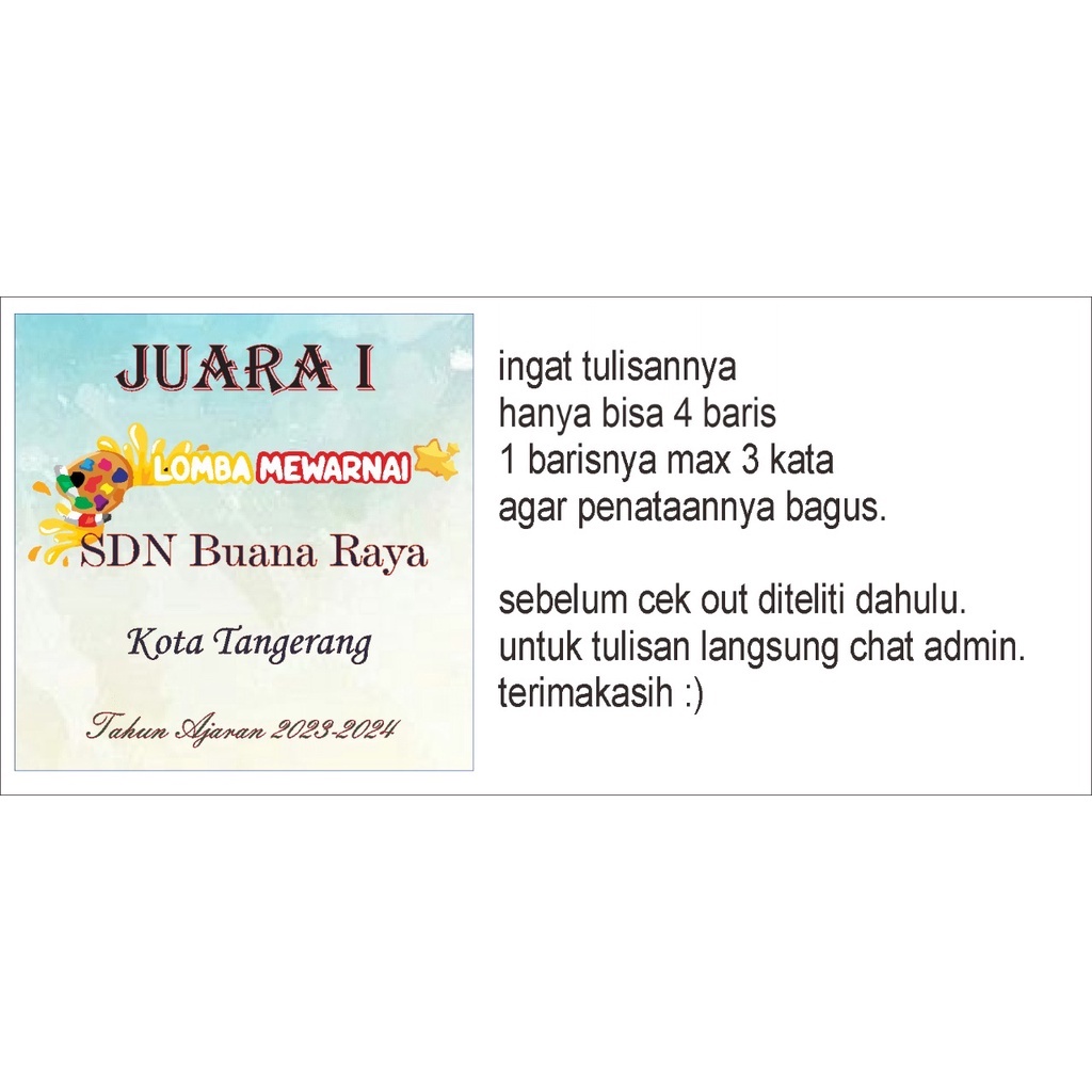 

stiker logo+tulisan