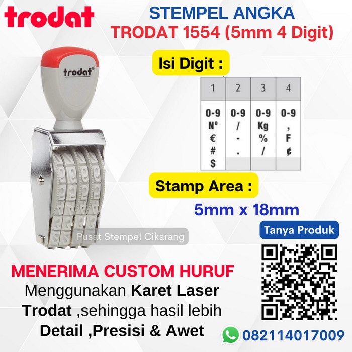 

Stm Stempel Angka Manual Trodat 1554 (5Mm 4 Digit)