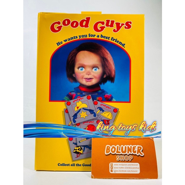 TERLARIS / Neca Chucky Good Guy Version Action Figure Horror Mainan Chucky SHF