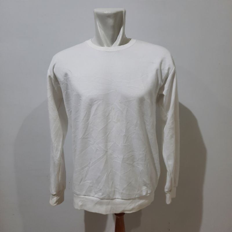 CREWNECK POLOS PUTIH STONE ISLAND..ELEGAN