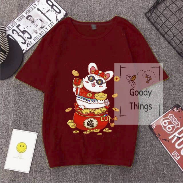 KAOS CHINESE NEW YEAR 2023 3 RABBIT / COUPLE KELUARGA FAMILY
