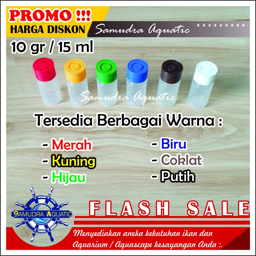 Botol Repack 10gr / 15 ml, Botol Plastik Kemasan Kosong