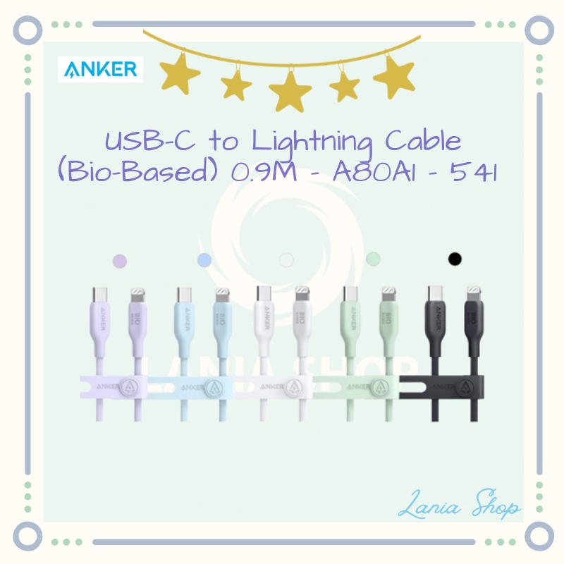 USB-C to Lightning Cable (Bio-Based) 0.9M - ANKER A80A1 - 541