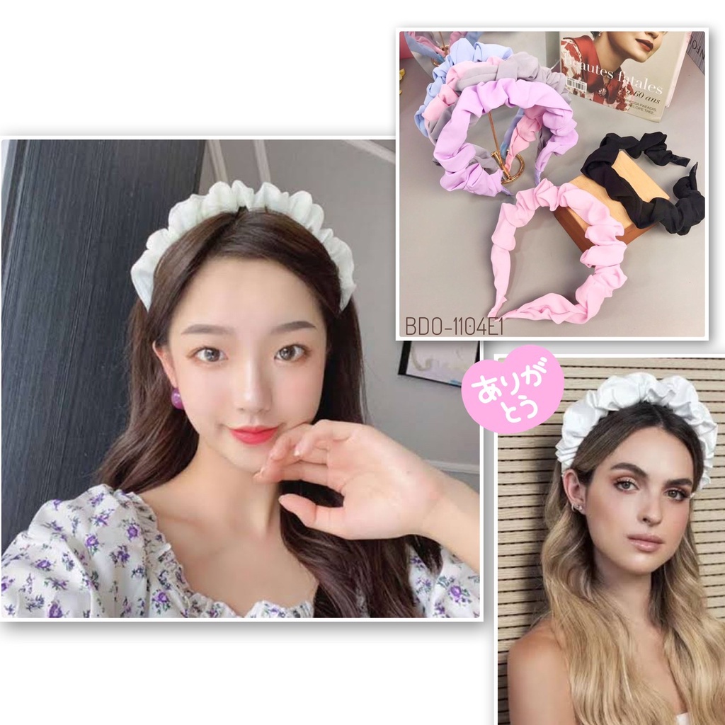 bando scrunchie scrunchies besar kerut headband korea bando kerut kain