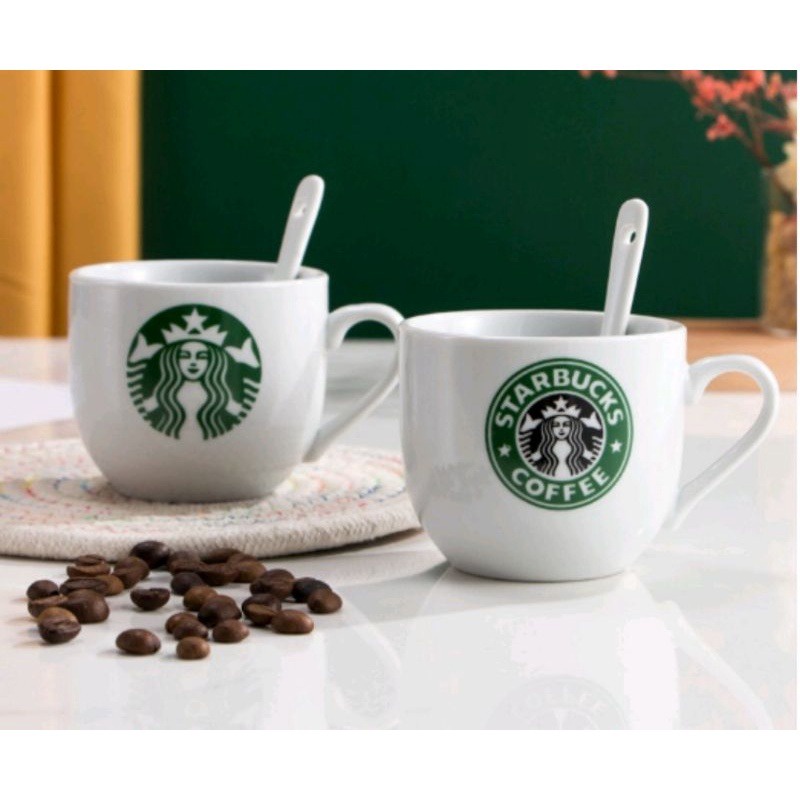 Gelas Cangkir Mug Keramik / Gelas Set Strabucks Termurah / Coffee Cup / Cangkir Set Kopi