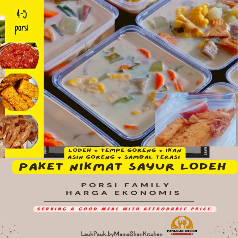 

MENU FAMILY..!! "SAYUR LODEH" (PORSI 3-4x MAKAN & TERSEDIA PAKET NIKMAT LEBIH HEMAT)