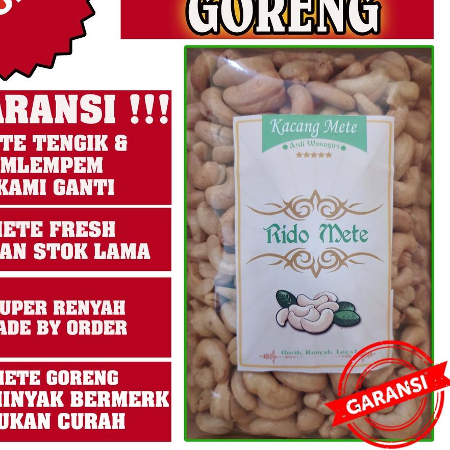 

11.11✔️Kacang Mete/Mede/Mente Matang Goreng 1 kg Asli Wonogiri|KD2