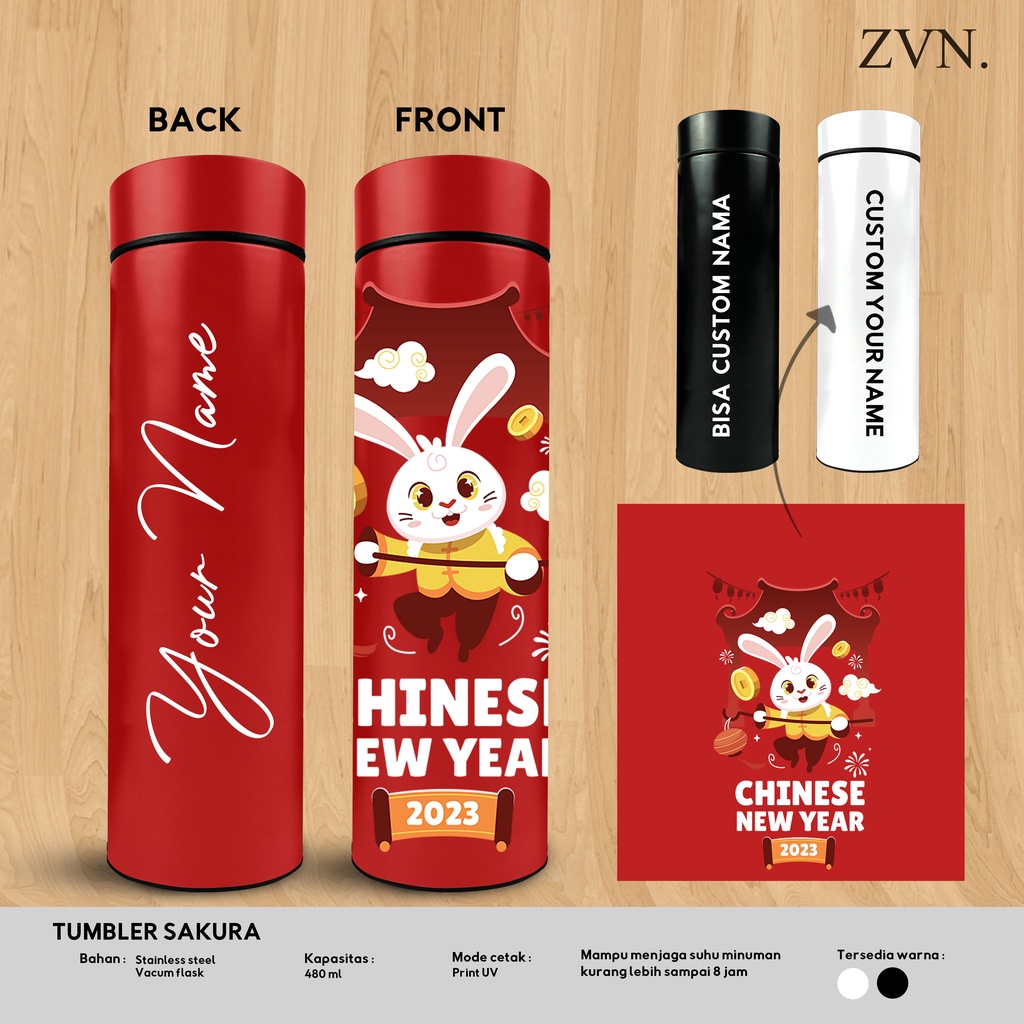 Jual Botol Tumbler Imlek Tahun Rabit Kelinci B Shopee Indonesia