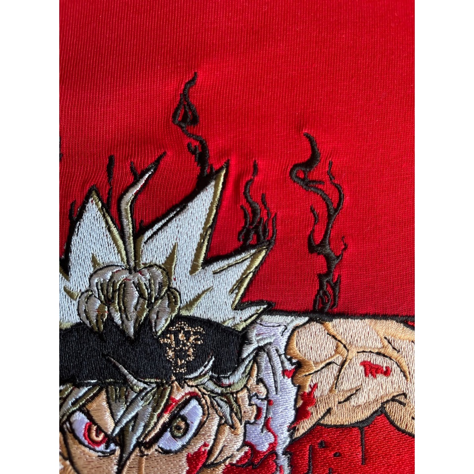 Crewneck Asta Devil Embroidery Anime Manga Black Clover Premium Unisex